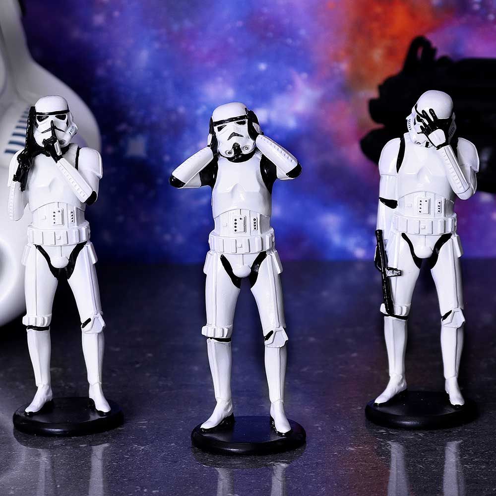 Les Trois Sages Stormtroopers Figurines 14cm - flash vidéo