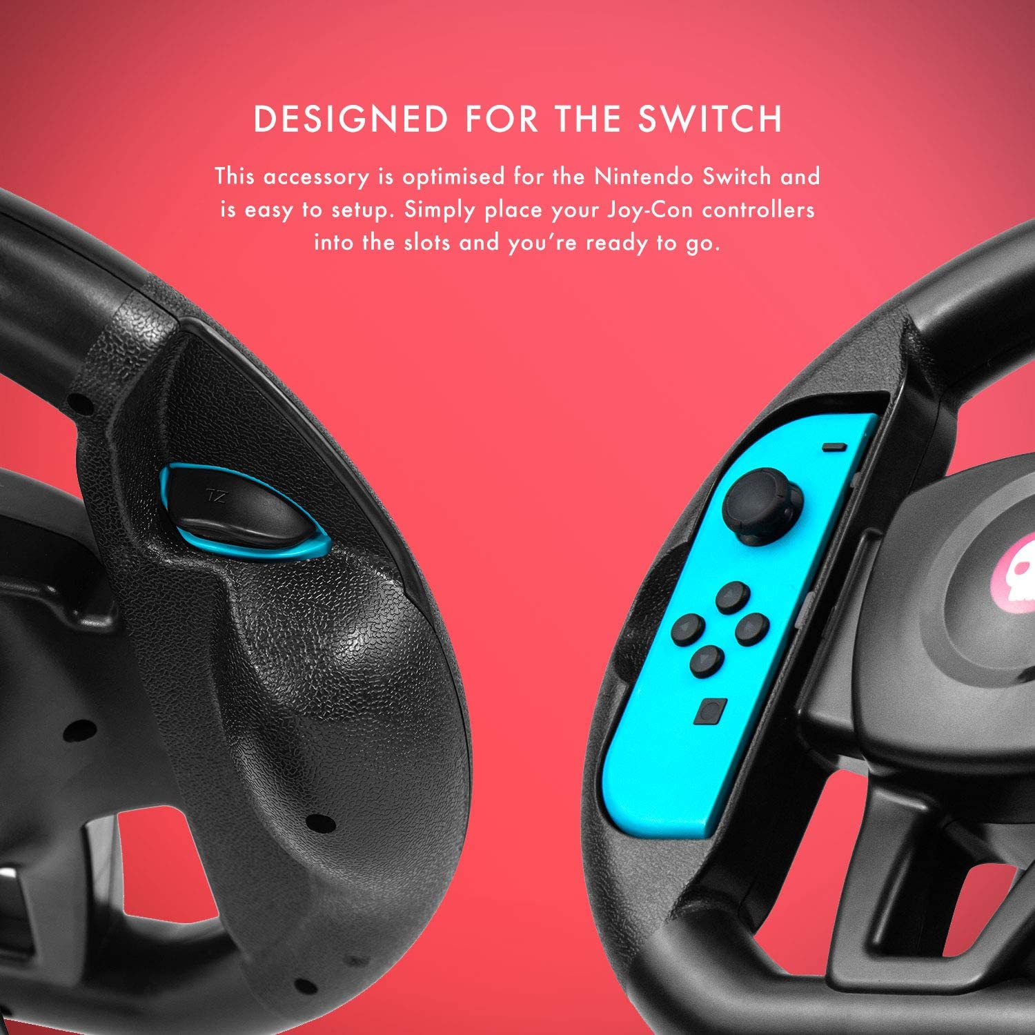 Numskull - Support de Joy-Con en forme de volant et fixation de table pour Nintendo Switch - flash vidéo