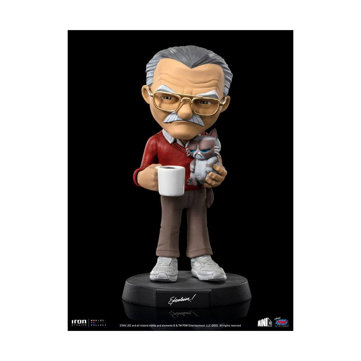 Iron Studios - MiniCo - POW! - Stan Lee with Grumpy Cat Statue 15cm - flash vidéo