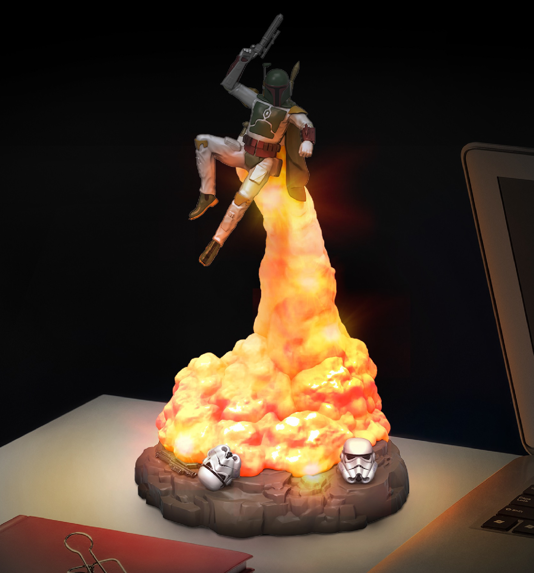 Star Wars: The Book of Boba Fett - Lampe figurative de Boba Fett - flash vidéo