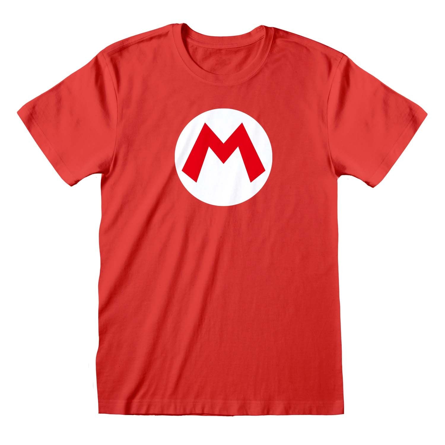 Nintendo - T-Shirt unisexe Rouge Super Mario Badge de Mario - XL - flash vidéo
