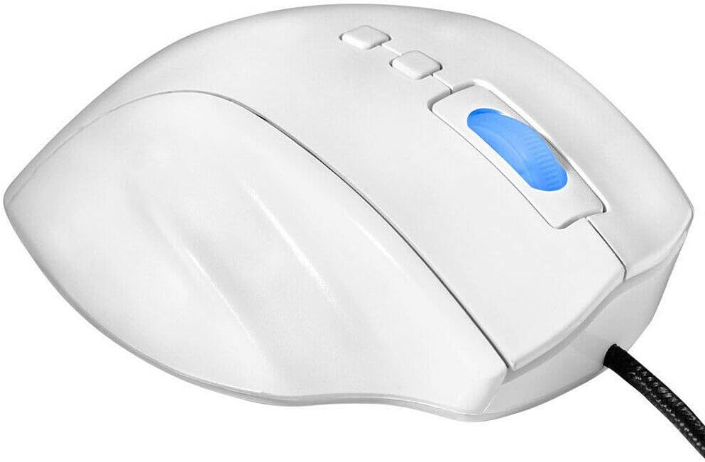 QPAD - OM-75 - Souris de jeu optique filaire blanche - flash vidéo