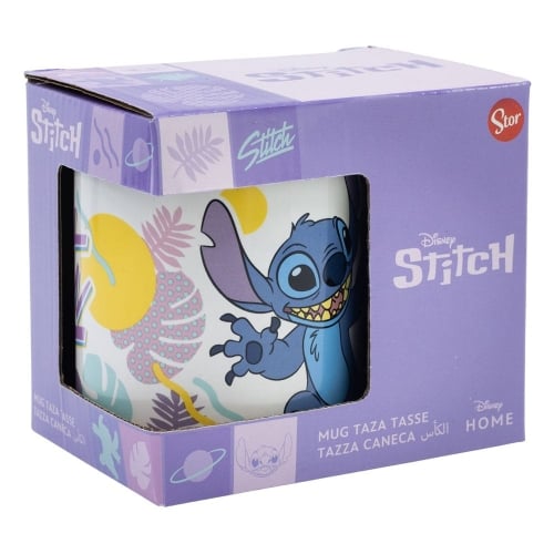 Disney - Tasse en céramique Stitch avec des fleurs hawaïennes - 325ml - flash vidéo