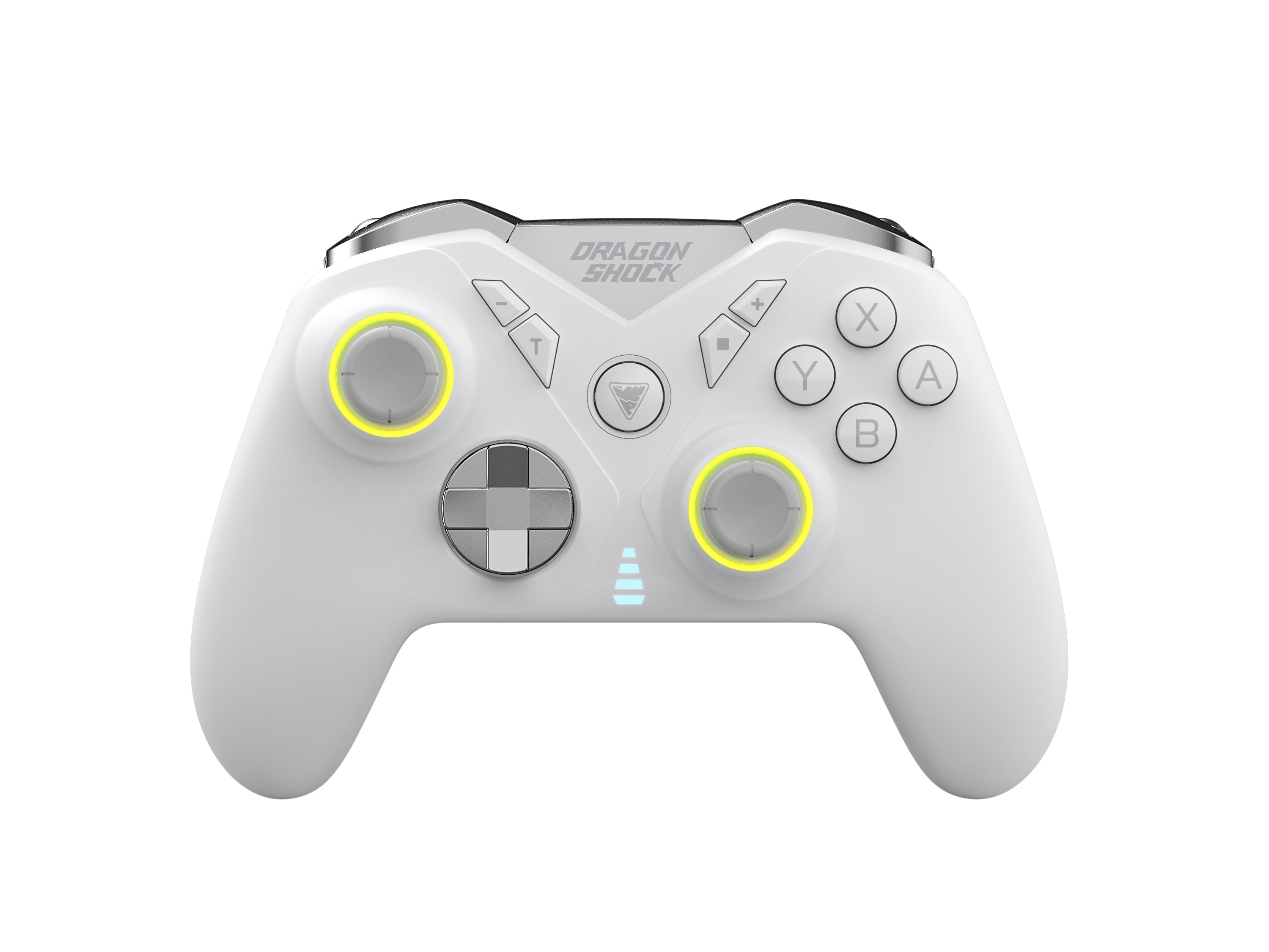 DragonShock - NEBULA PRO - Manette sans fil Pro Blanche pour Nintendo Switch, Switch Lite, Switch OLED, PS3, PC et Android - flash vidéo