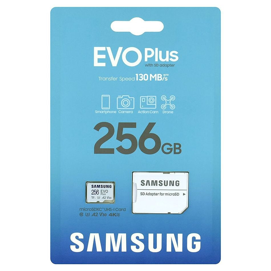 SAMSUNG MicroSD Evo+ 256GB - flash vidéo