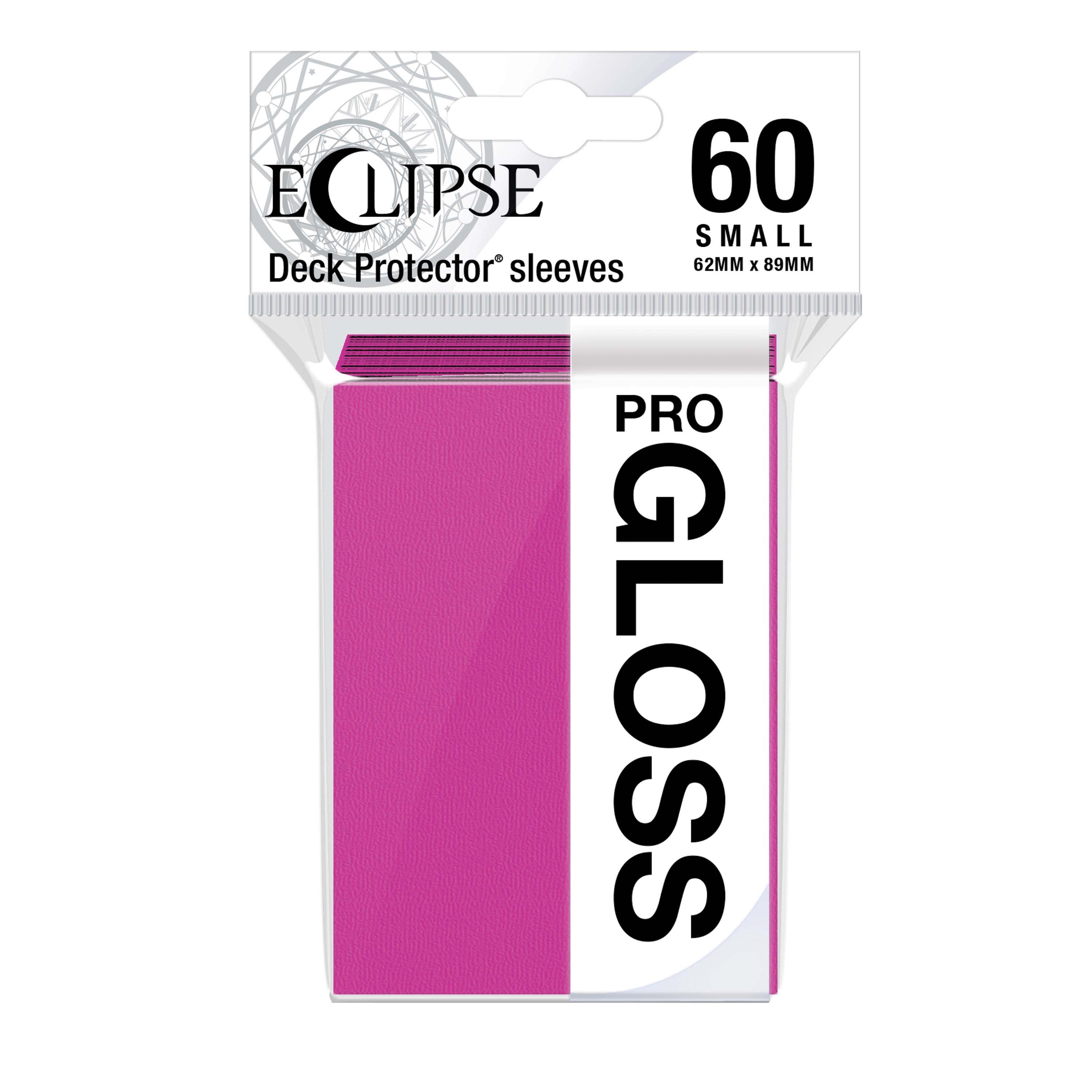 Ultra Pro - Eclipse Gloss Sachet de 60 protèges cartes petit format Rose Vif (62 x 89 mm) - flash vidéo