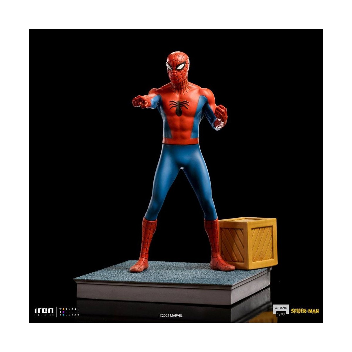 Iron Studios - Arts Scale 1/10 - Marvel - Spider-Man Animated Series - Spider-Man `60s Statue 21cm - flash vidéo