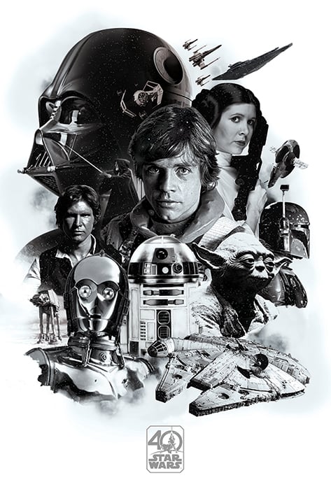 Star Wars - 40th Anniversary Maxi Poster - flash vidéo
