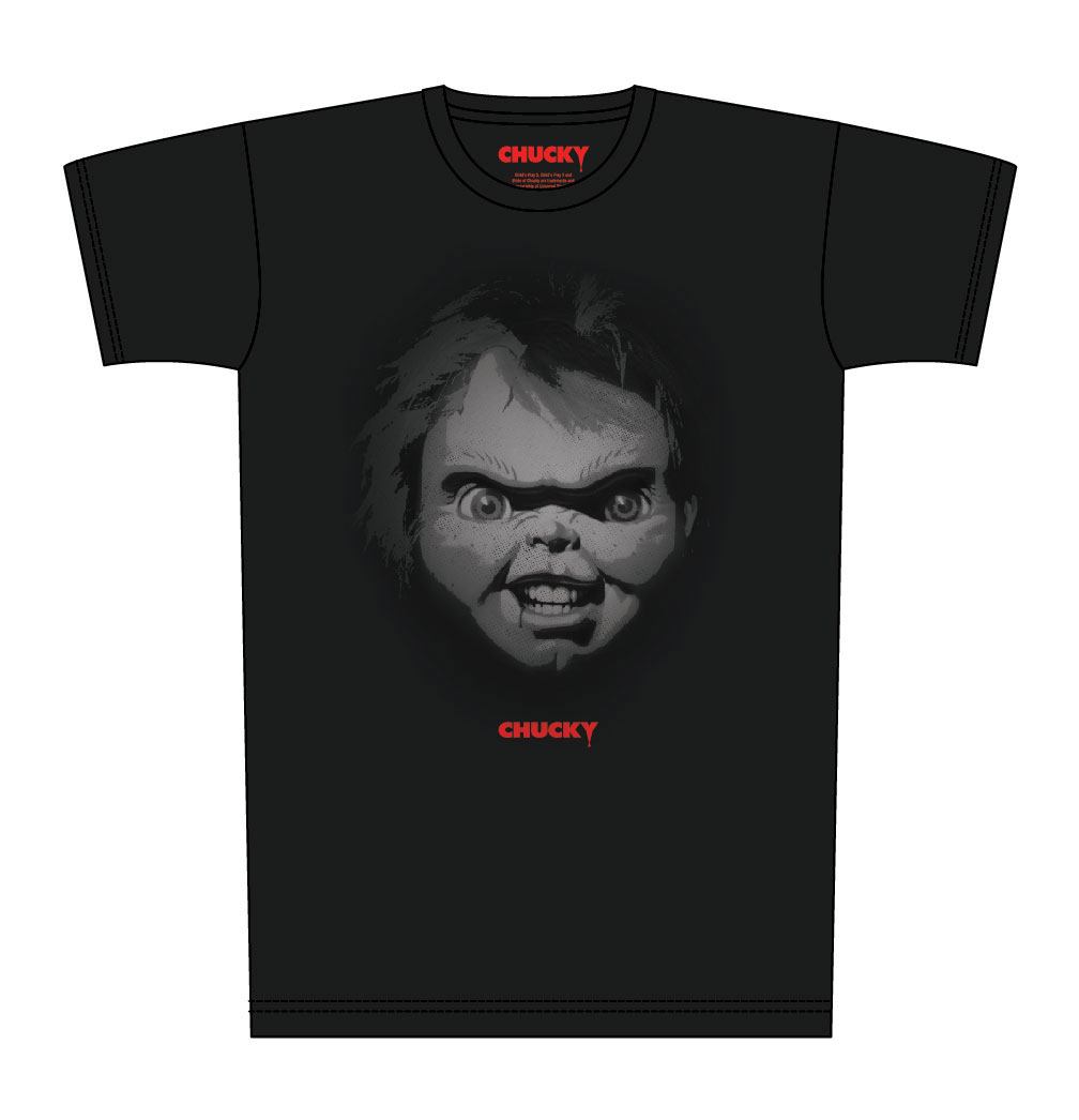 Chucky - T-Shirt Noir Portrait - S - flash vidéo