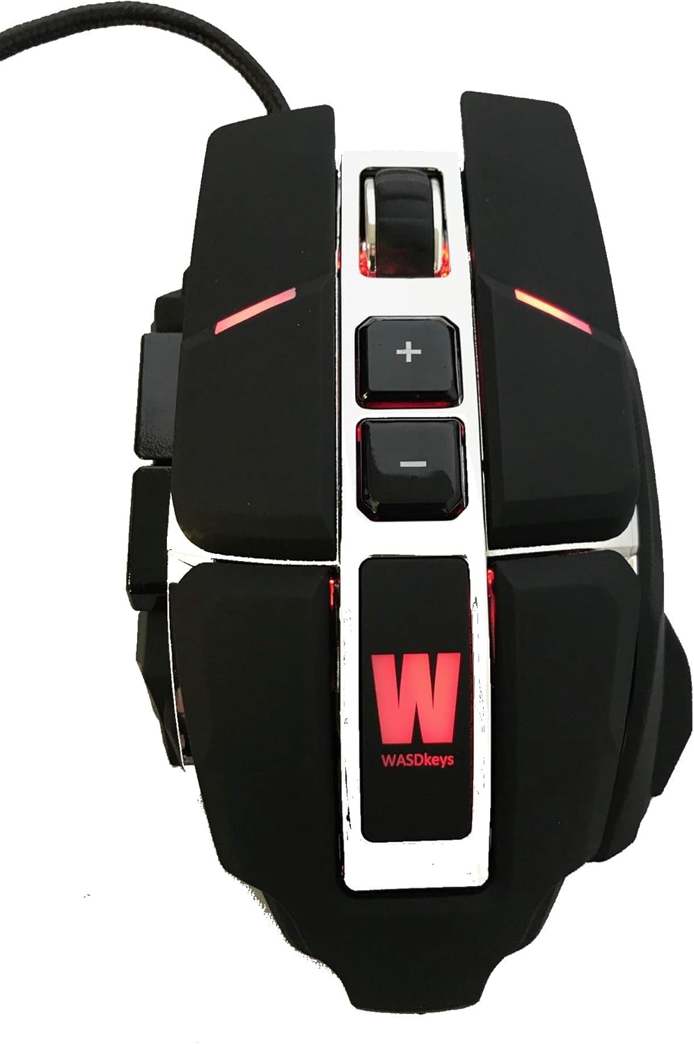 WASDkeys - M300 - Souris de jeu laser filaire RGB noire - flash vidéo