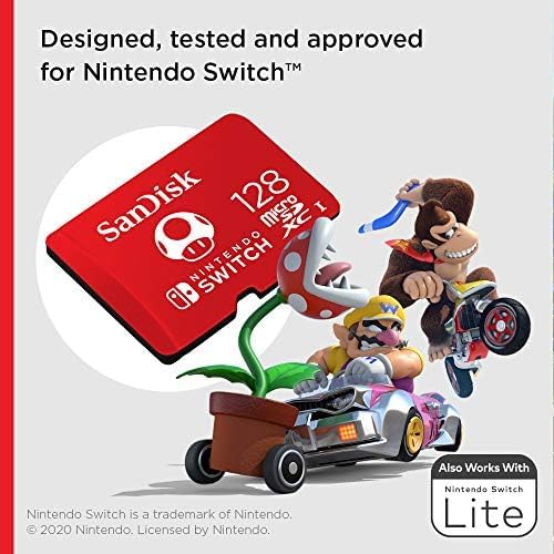 SanDisk microSDXC Card for Nintendo Switch 128GB Super Mario Kart Edition - flash vidéo