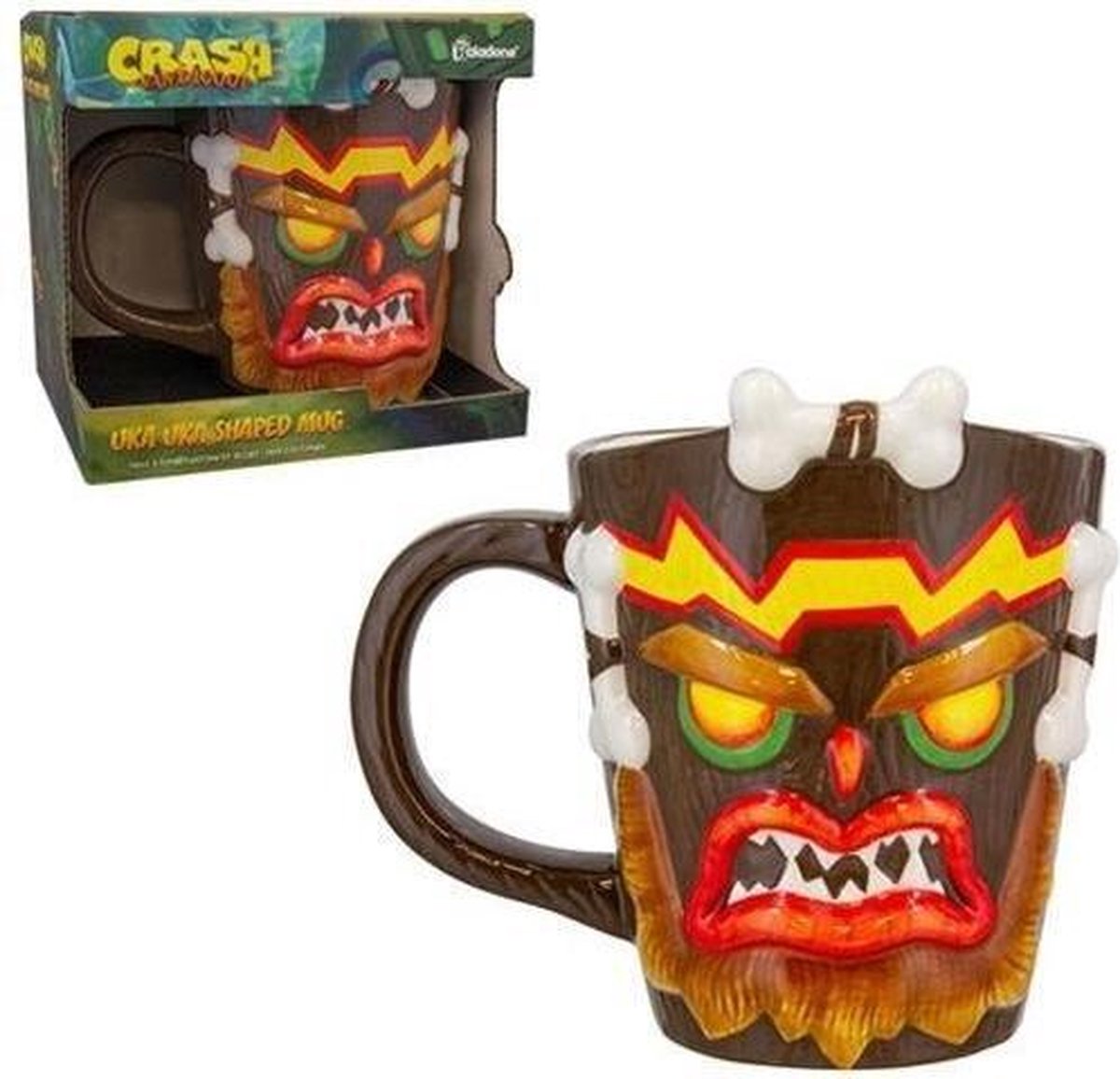 Crash Bandicoot - Uka Uka Shaped Mug - flash vidéo