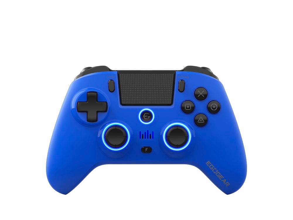 EgoGear - Manette sans fil Bluetooth SC15 Bleue pour PS4, PS3 et PC - flash vidéo
