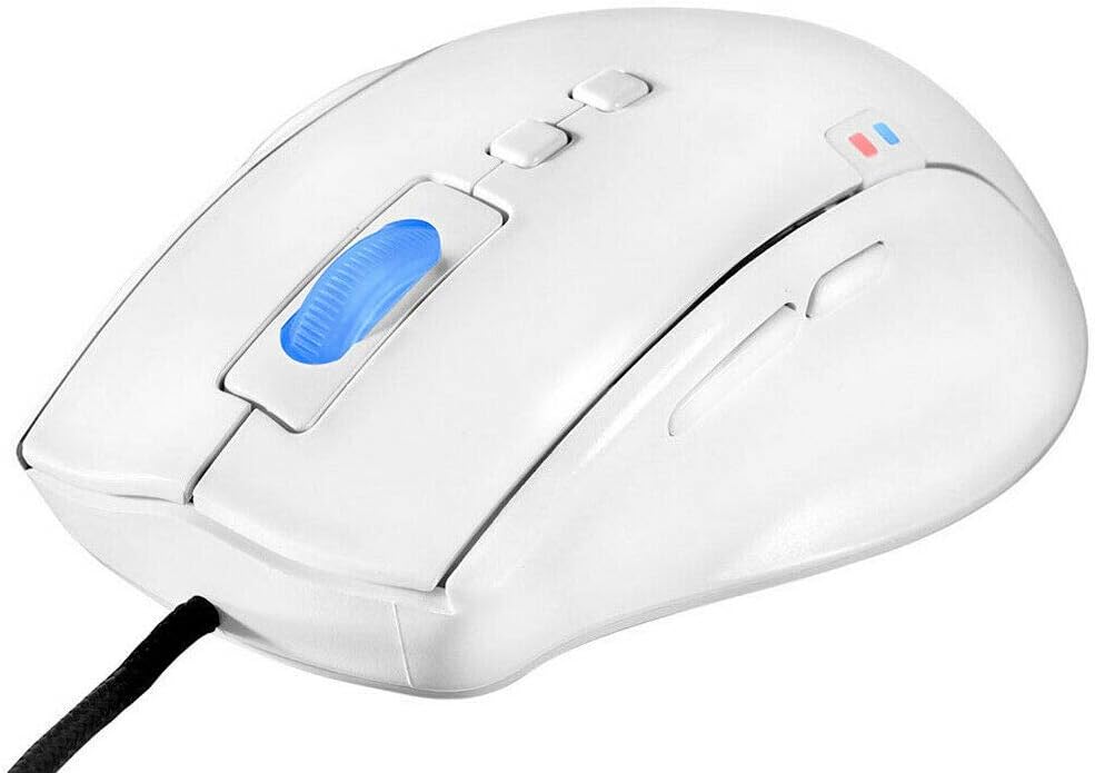 QPAD - OM-75 - Souris de jeu optique filaire blanche - flash vidéo