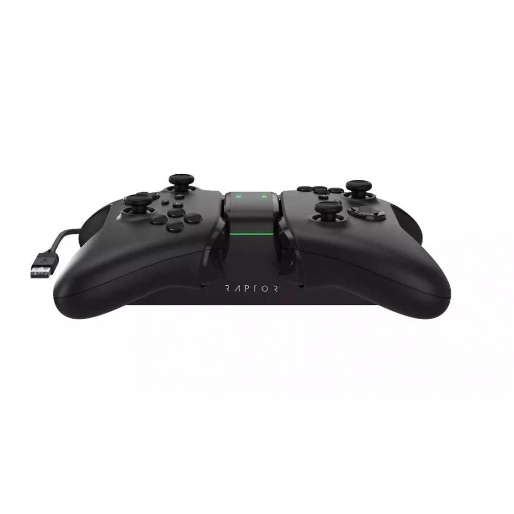 Raptor Gaming - Chargeur double CSX200 Noir pour manettes Xbox Series X|S et Xbox One - flash vidéo