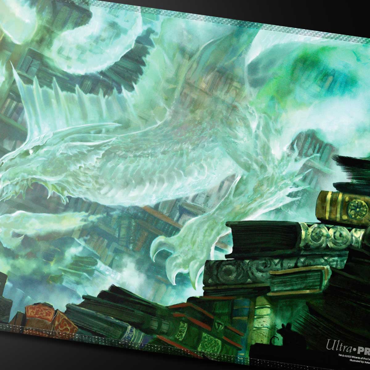 Ultra Pro - Magic: The Gathering - Commander Series - Three Color Wedge - Tapis de jeu à bord cousu Miirym - flash vidéo