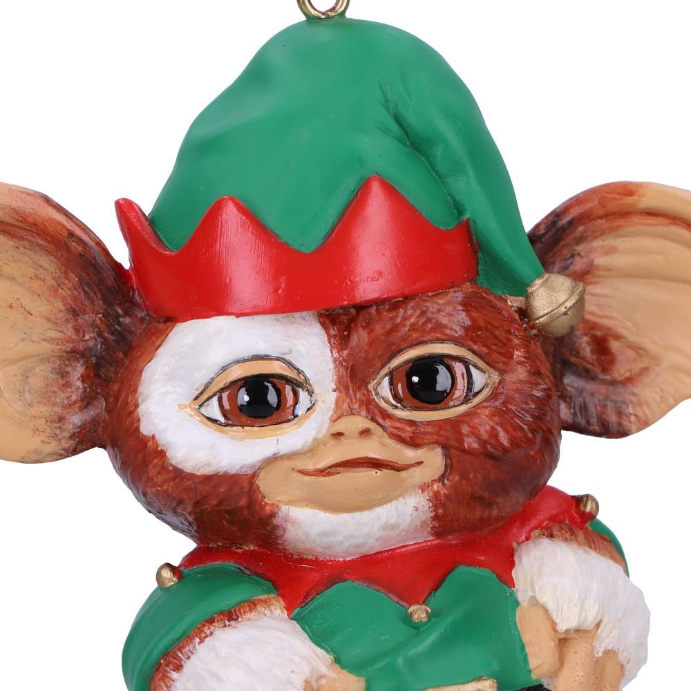 Gremlins - Décoration à suspendre Gizmo en lutin de Noël 9.5cm - flash vidéo