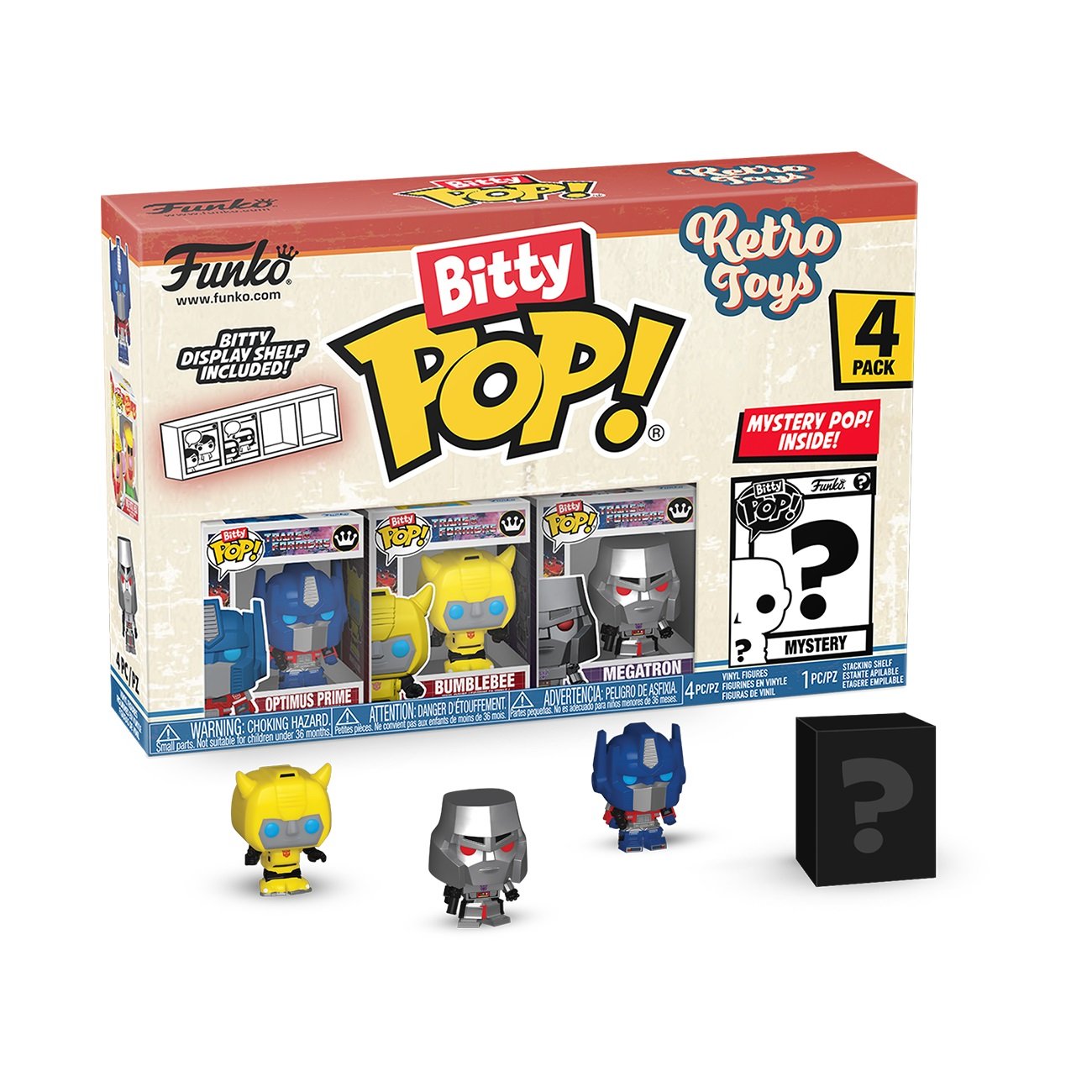 Funko Bitty Pop! 4-Pack: Retro Toys - Transformers - flash vidéo
