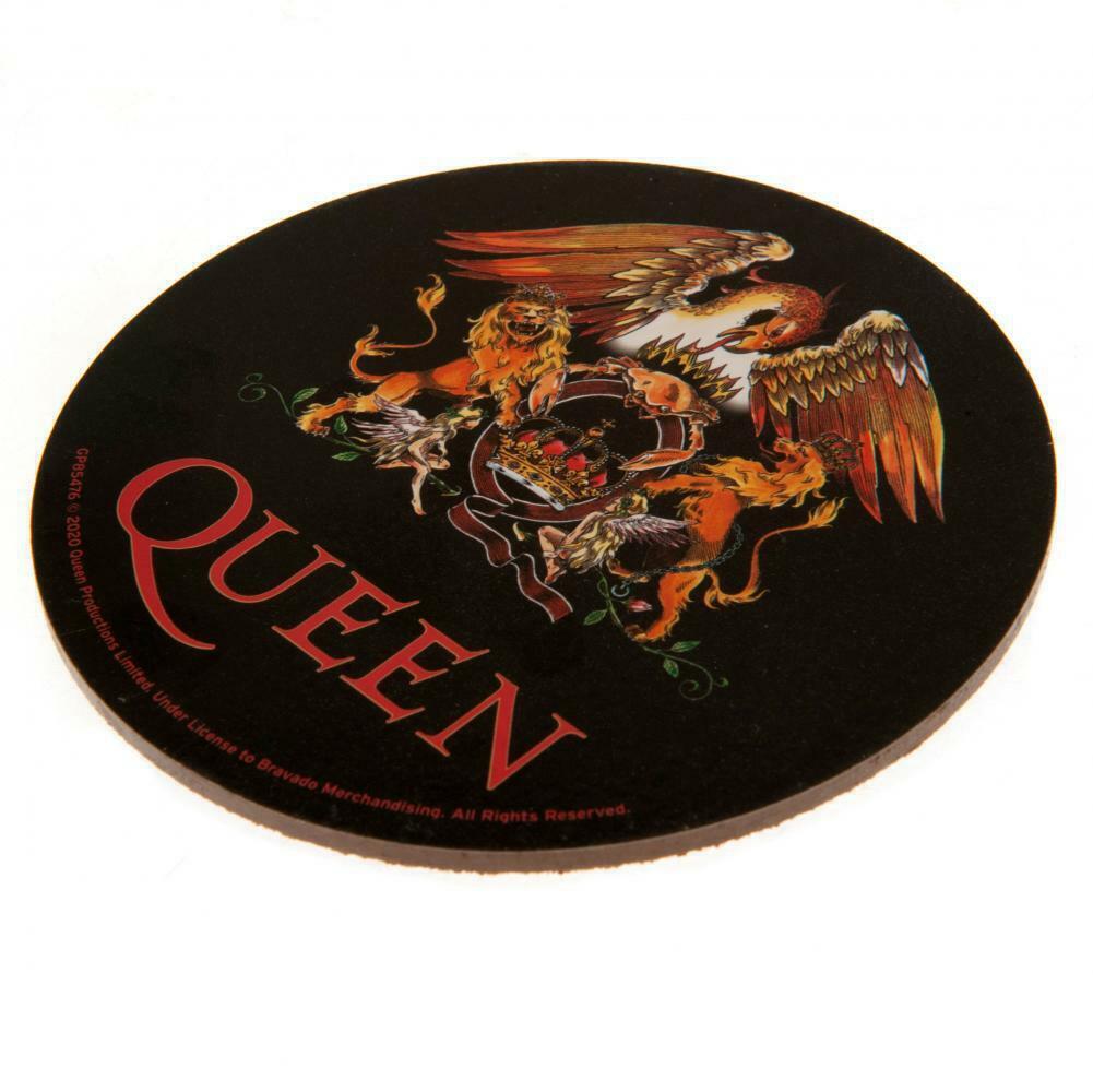 Queen - Mug + Dessous de verre en boite en métal Logo de Queen - flash vidéo