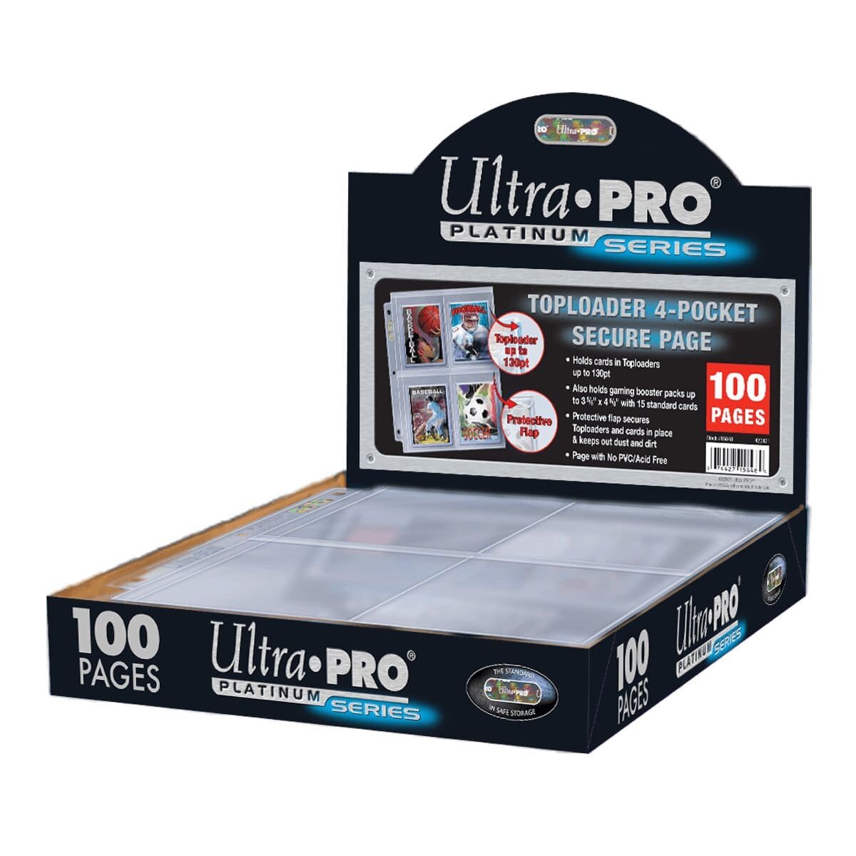 Ultra Pro - Premium Series 4-Pocket Secure Pages (100ct) pour Toploaders - flash vidéo