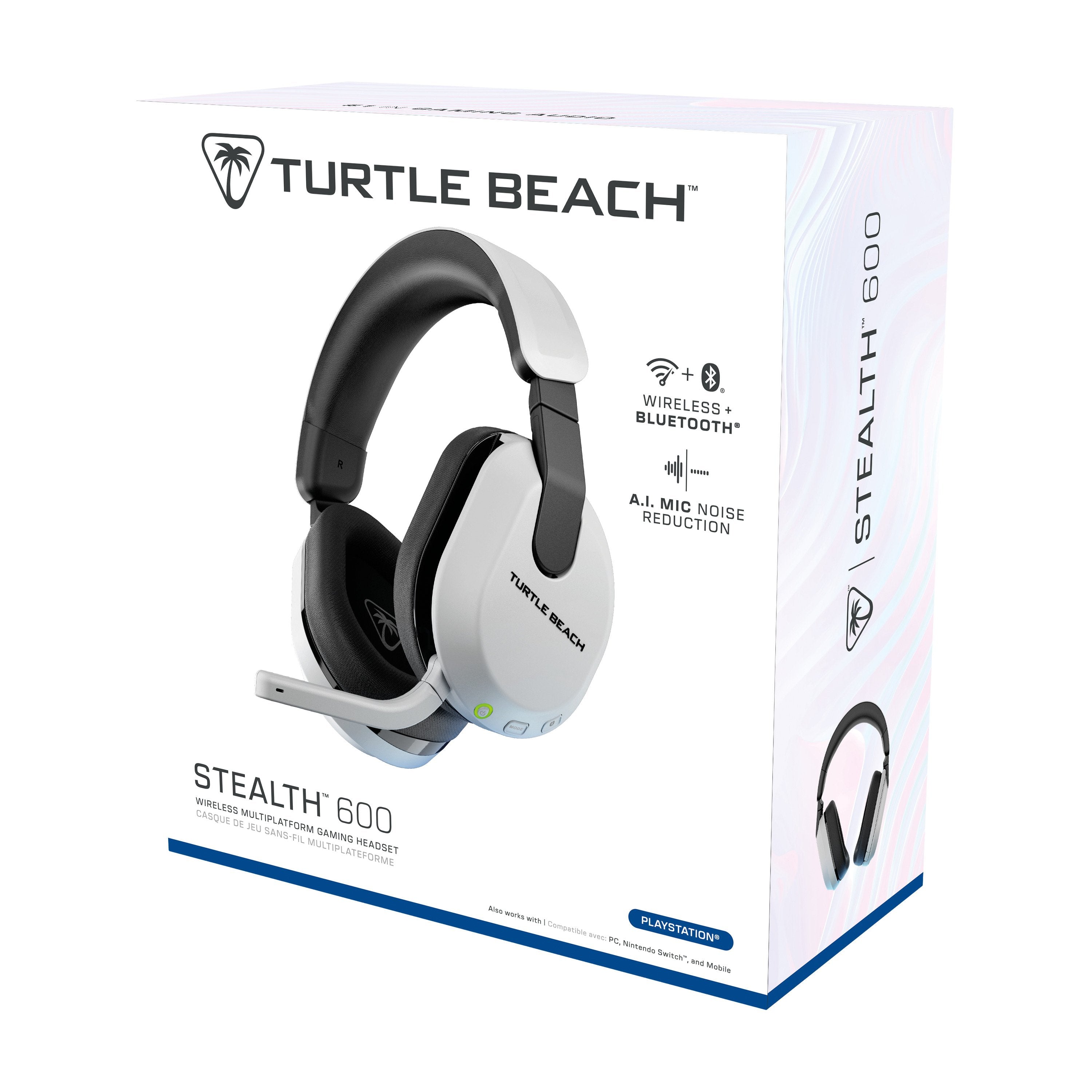 Turtle Beach - Casque de jeu sans fil Stealth 600P Gen 3 Blanc pour PS4, PS5, Switch et PC - flash vidéo