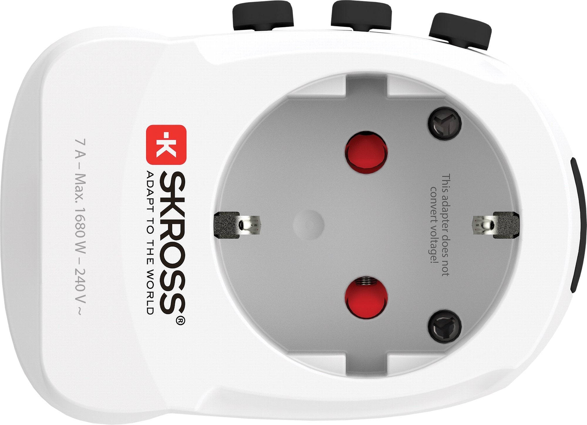 SKROSS - World Travel Adapter with Ground Plugs, ( no Swiss & Italy ) + 2 USB SLOT 2400 mAwhite - flash vidéo
