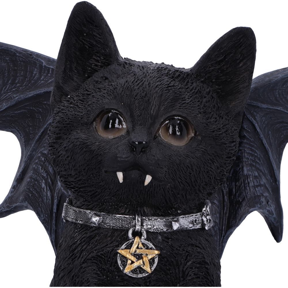 Vampuss - Figurine de chat chauve-souris noir 16cm - flash vidéo