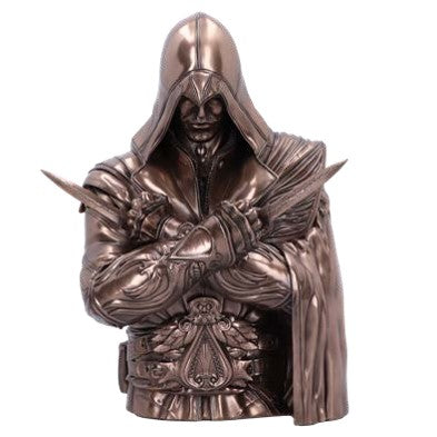 Assassin's Creed - Boîte en forme de buste de Ezio Auditore da Firenze (Finition en bronze) 30cm - flash vidéo