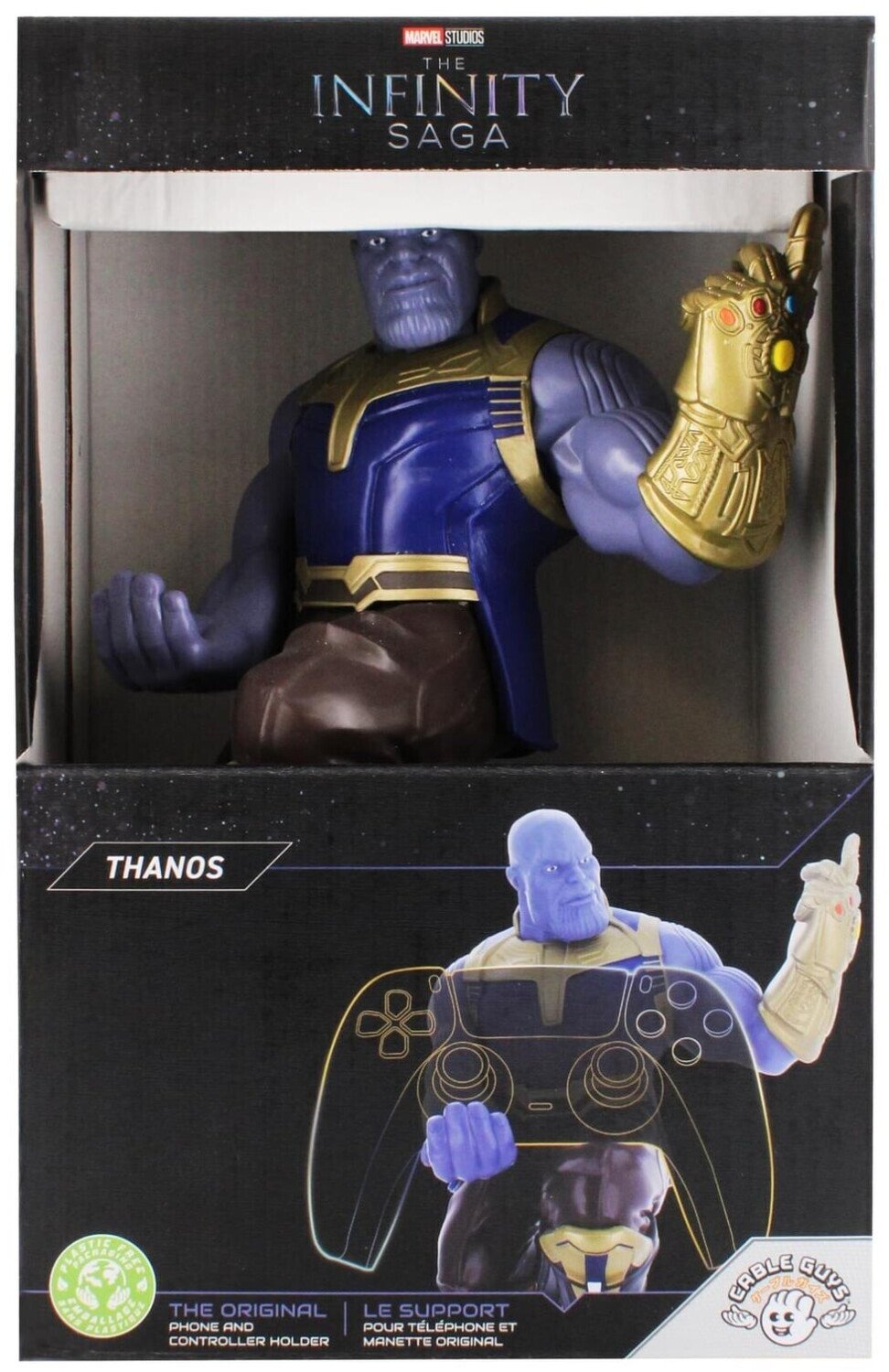Cable Guys - Marvel - Infinity Saga - Thanos Support Chargeur pour Téléphone et Manette - flash vidéo