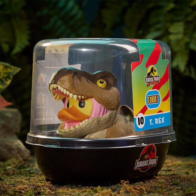 TUBBZ Canard de bain - Jurassic Park - T-Rex (Taille Standard) (Première Édition) - flash vidéo