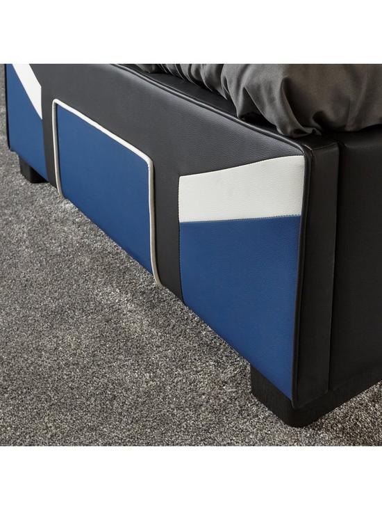 X Rocker - Lit de jeu Cerberus Ottoman Bleu - flash vidéo