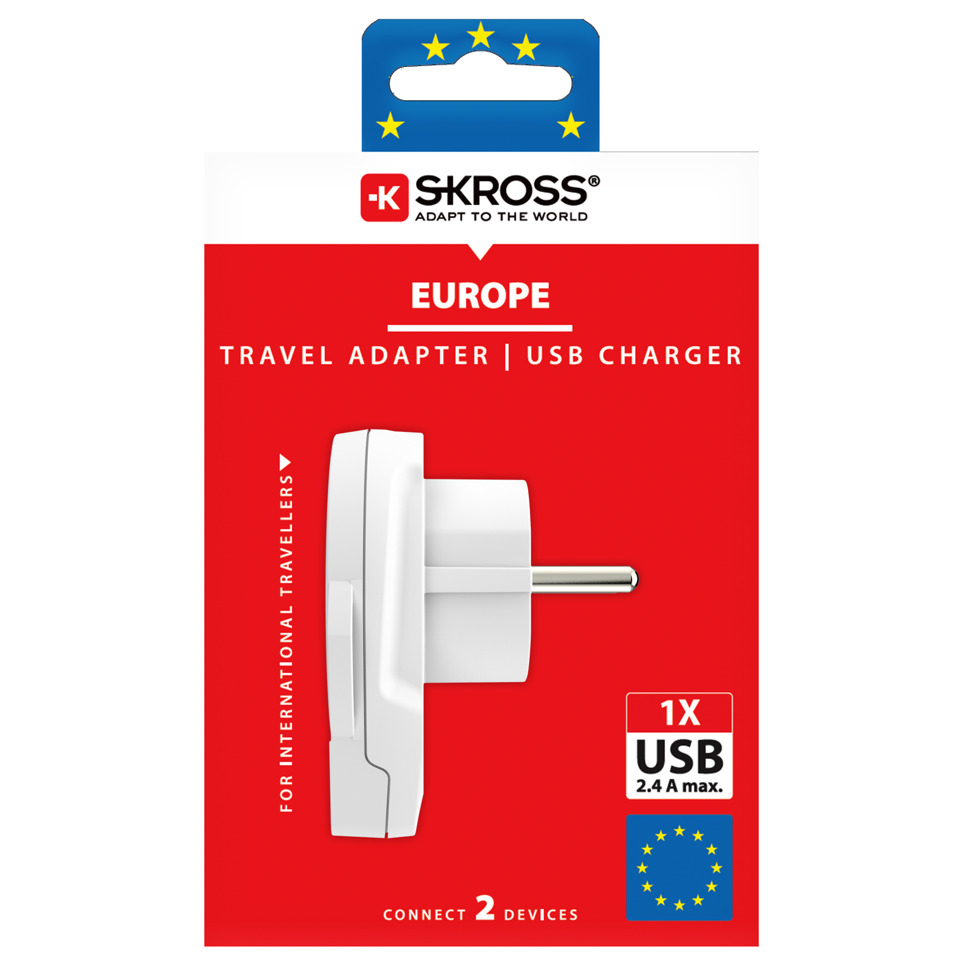 SKROSS - Country Travel Adapter World to Europe USB - flash vidéo