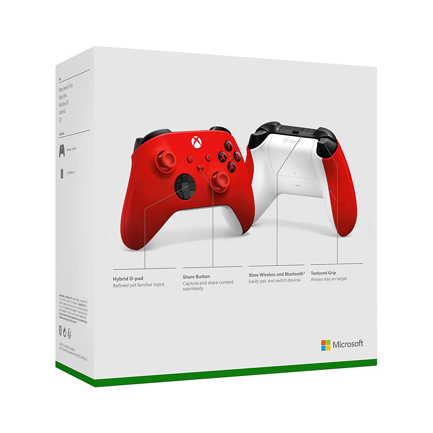 Manette sans fil Xbox Pulse Red pour Xbox Series X|S, Xbox One, Windows 10 et Mobile - flash vidéo