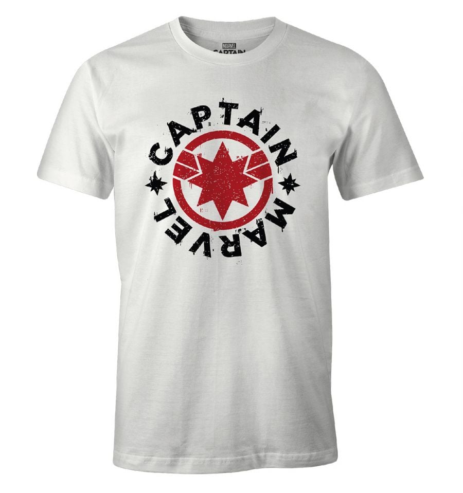 Marvel - Captain Marvel White T-Shirt XL - flash vidéo