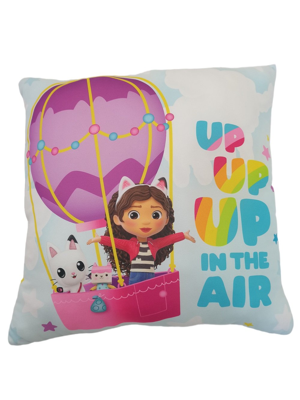 Gabby et la Maison magique - Coussin double face "Up Up Up in the Air" (40x40cm) - flash vidéo