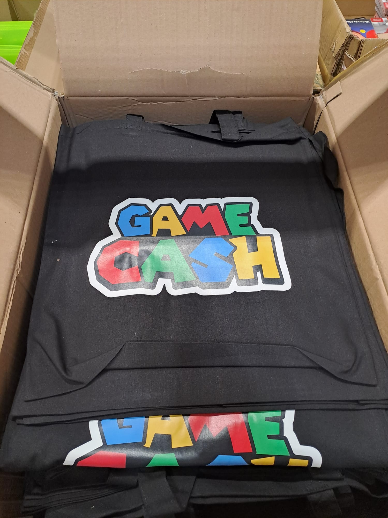 Sac Coton Noir logoté Culture Geek - flash vidéo