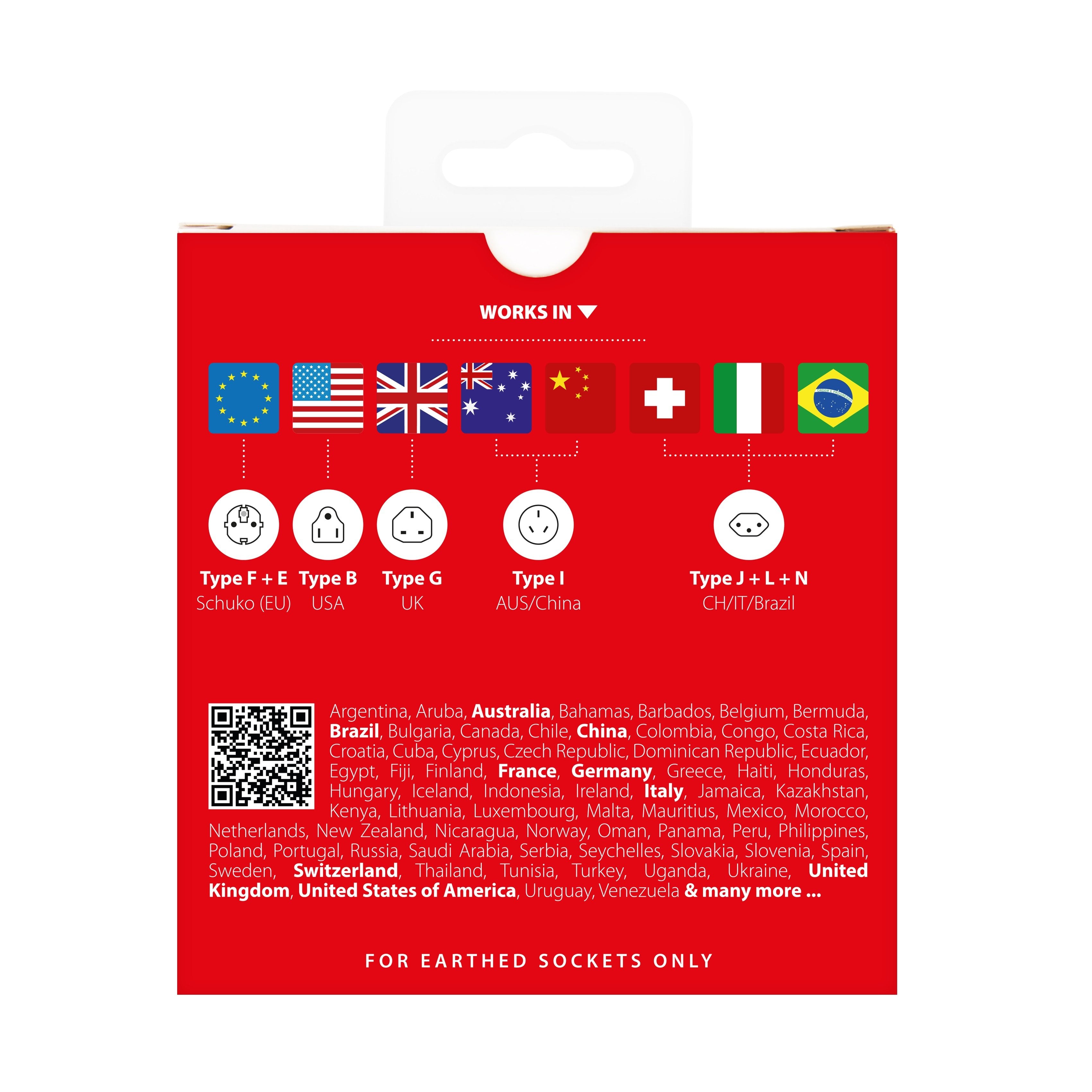 SKROSS - World Travel Adapter with Ground Plugs 6.3A, World to Europe USB 2.4 on top - flash vidéo