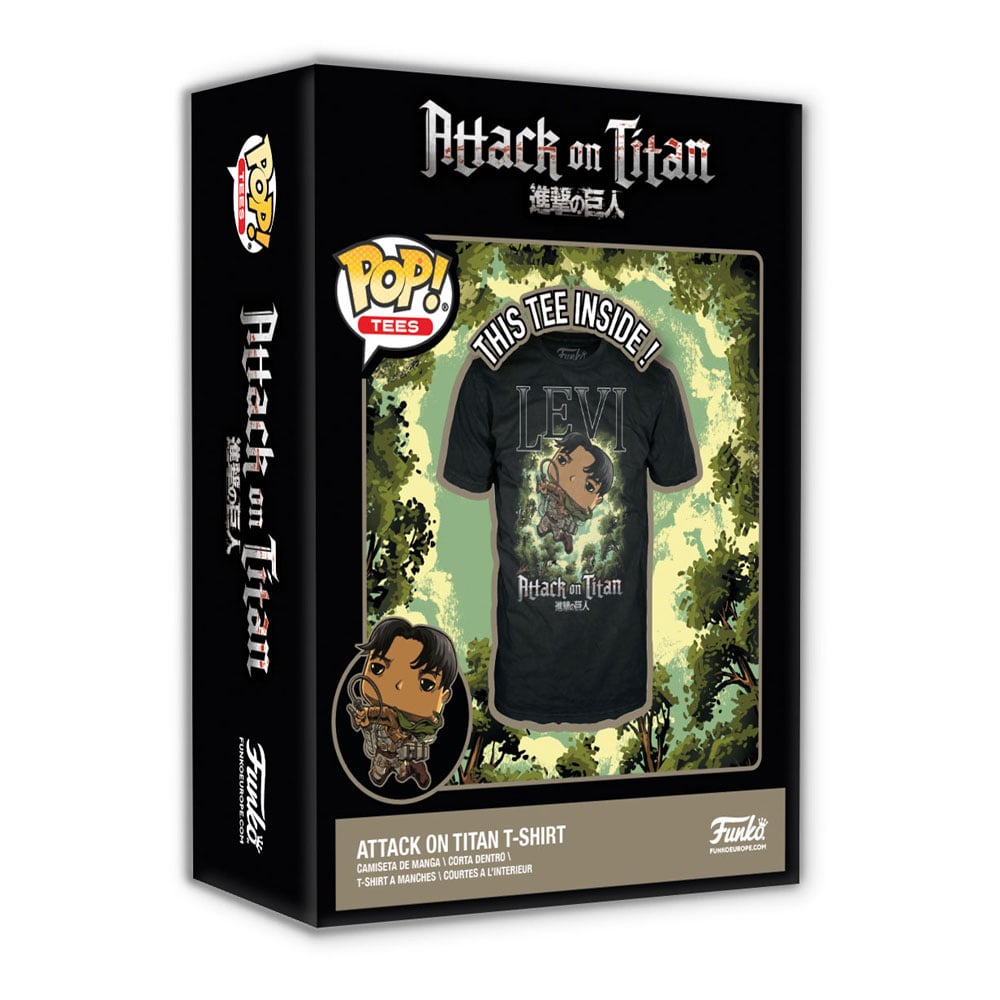Funko Boxed Tee: Attack on Titan - Levi Ackerman - M - flash vidéo