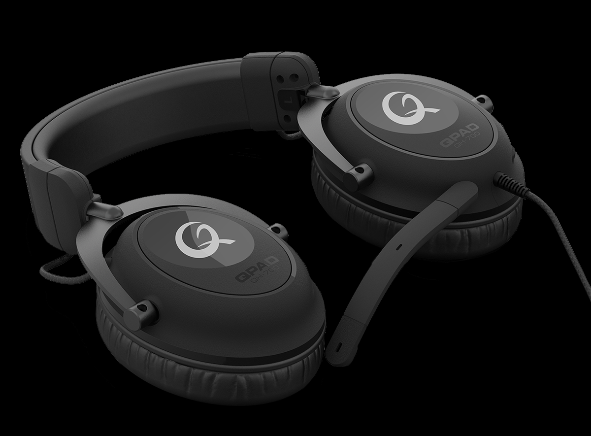 QPAD - QH-700 - Casque de jeu stéréo filaire Noir pour PC, PS4/PS5, Xbox One, Xbox Series S|X, Nintendo Switch - flash vidéo