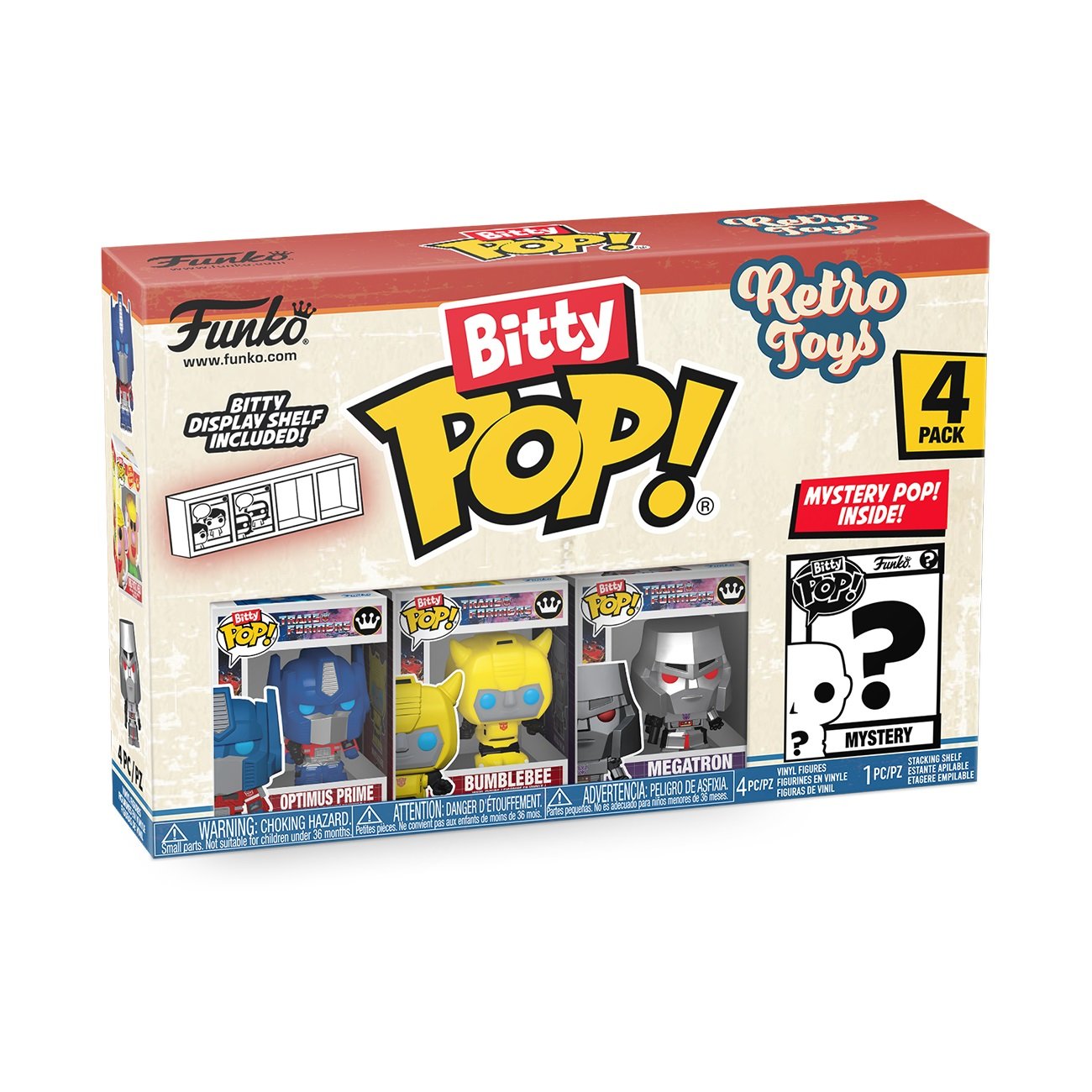 Funko Bitty Pop! 4-Pack: Retro Toys - Transformers - flash vidéo