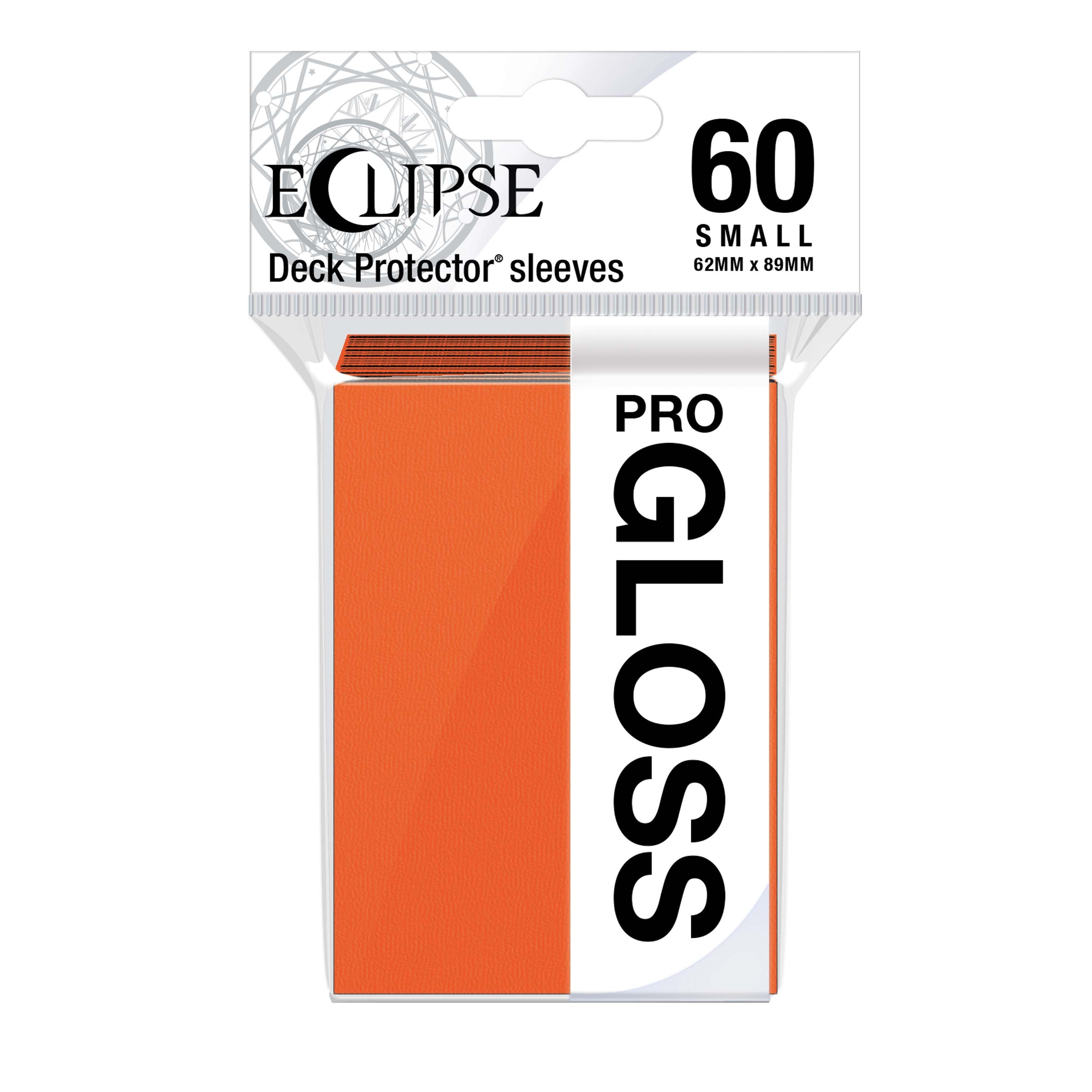 Ultra Pro - Eclipse Gloss Sachet de 60 protèges cartes petit format Orange Citrouille (62 x 89 mm) - flash vidéo