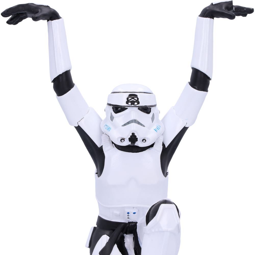Star Wars - Statuette de Stormtrooper faisant le coup de pied de la grue 20.5cm - flash vidéo