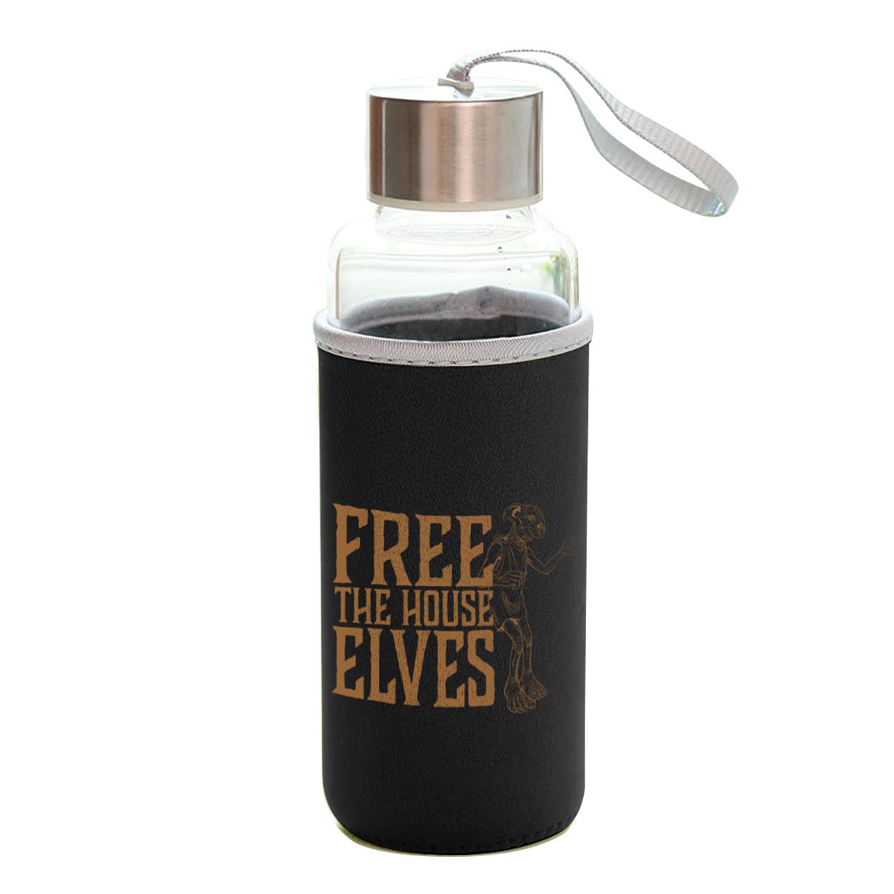 Wizarding World - Harry Potter - Bouteille d'eau en verre - Libérer les elfes de maison - flash vidéo