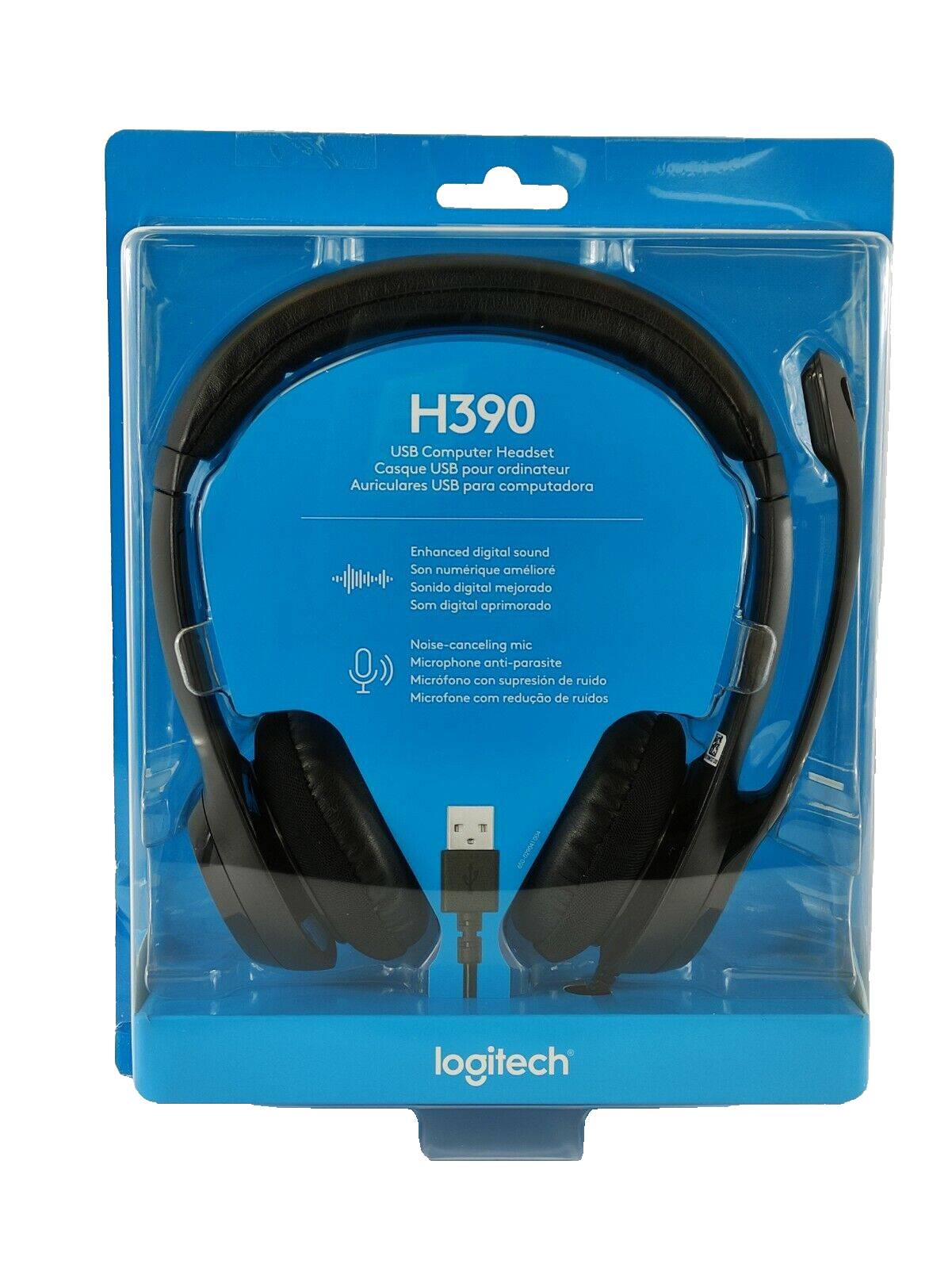 Logitech - Casque H390 USB filaire - Graphite - flash vidéo