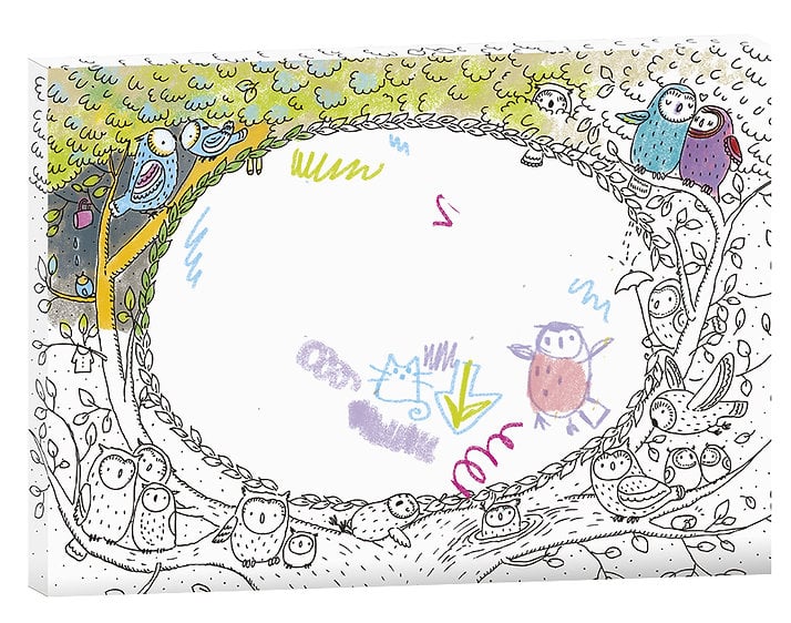 Monumi - Toile L à colorier "Owls" - flash vidéo