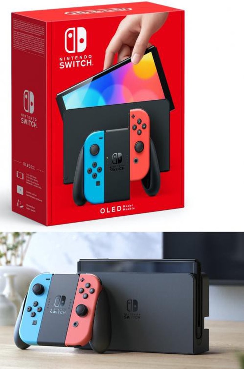 Nintendo Switch OLED Model with Joy-Con Pair Neon Red & Blue - flash vidéo