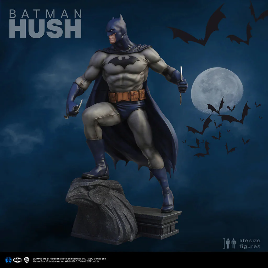 DC Comics - Statue taille réelle Batman silence (Base incluse) - flash vidéo