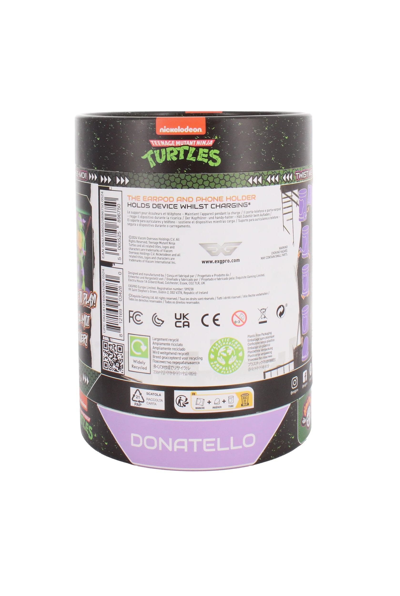 Cable Guys Holdems - Teenage Mutant Ninja Turtles - Support pour écouteurs et téléphone Donatello - flash vidéo