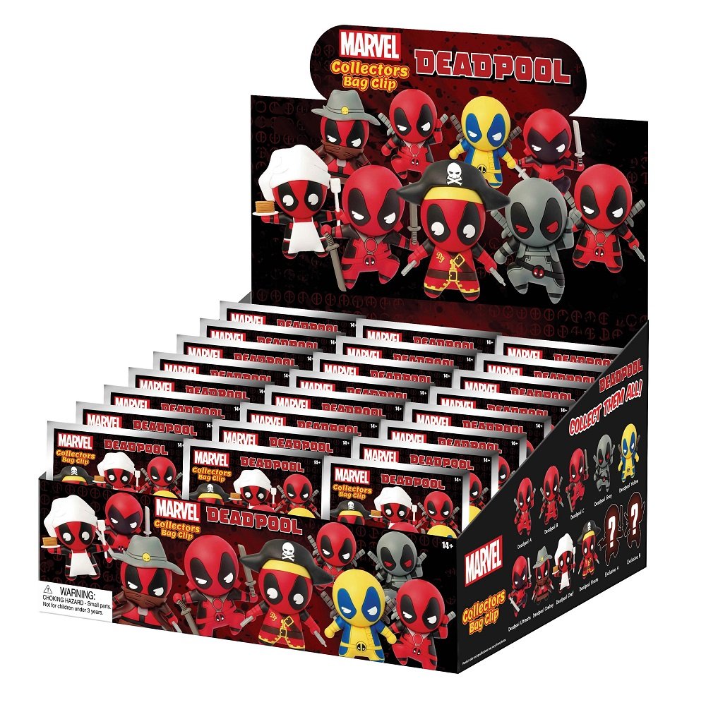 Marvel - Deadpool - Assortiment en blind box de figurines de sac de collection en mousse (Série 1) (24 pcs) - flash vidéo