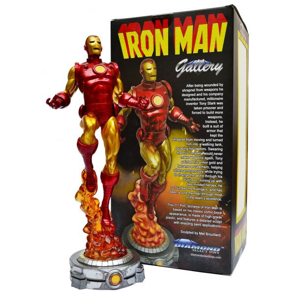 Diamond Select Toys - Marvel Gallery Comic Classic - Iron Man Statue 28cm - flash vidéo